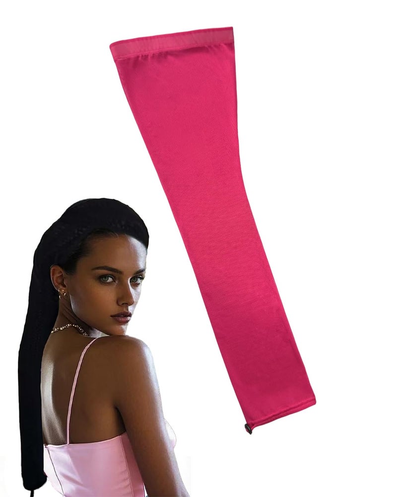 Neacus Hair Weave Sleeve for Locs - Fashionable Design Wraps The Hair In All Directions, Comfortable, Breathable and Elastic, Suitable for Black Women. (pink) - Image 1